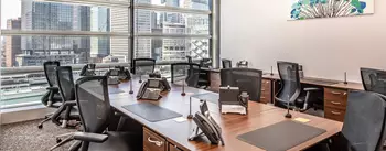 Fully equipped large office with Cisco phone, executive furniture, IT support, and a stunning city view.
